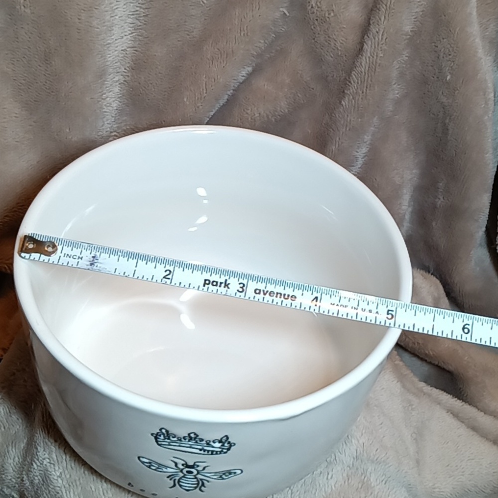 NEW RAE DUNN BEE HAPPY CERAMIC BOWL wLID - Picture 6 of 6
